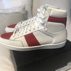 Men’s Saint Laurent red and white sneaker